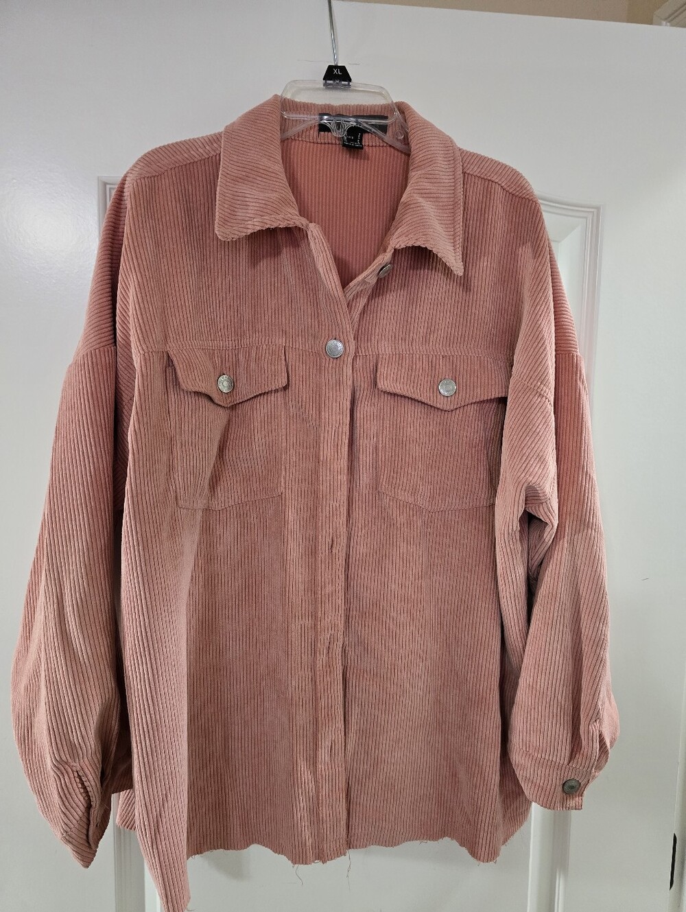 Corduroy Shacket Jacket - Dusty Rose